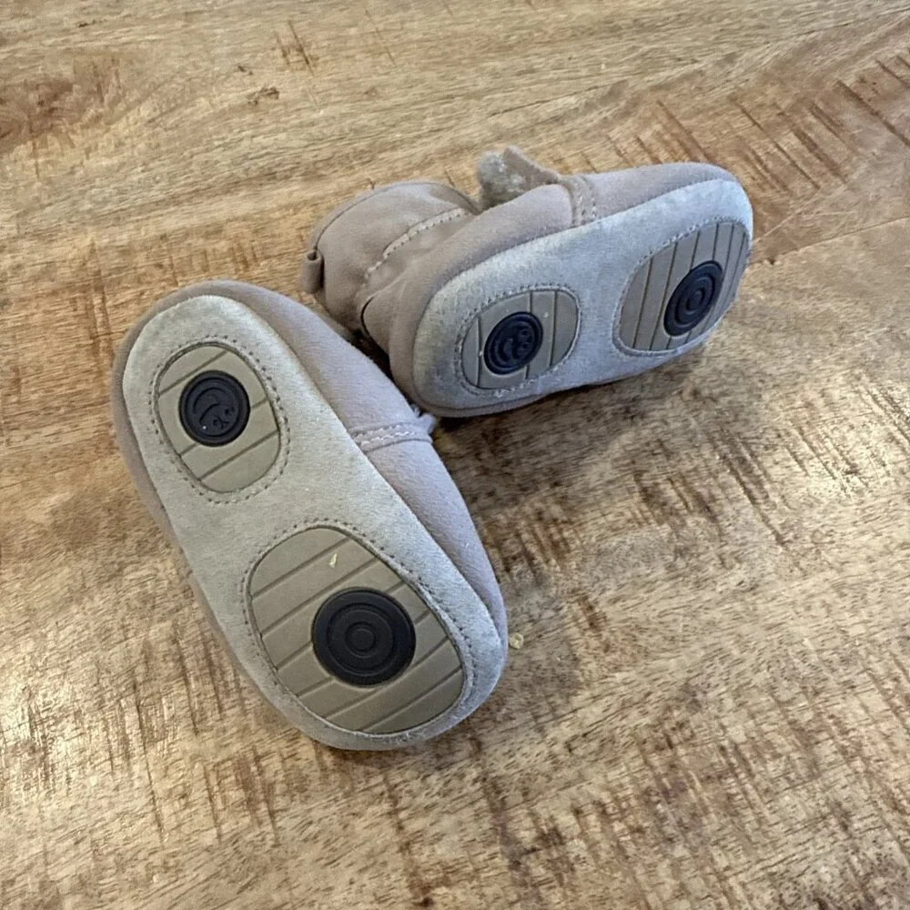 Surprize Stride Rite Charlie Toddler Boys S (6-12M) Brown Faux Fur Lined Booties